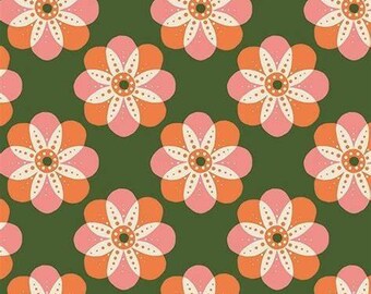 Ruby Star Society Floradora by Jen Hewett Cherry Blossom Green RS6022 15 100% premium quilting cotton