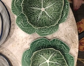 2 each large cabbage soup bowls plates