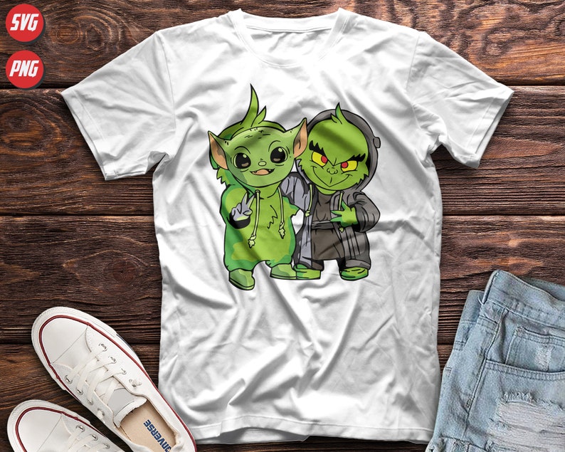 Download Baby Yoda And Grinch Svg Star Wars Disney Christmas The | Etsy