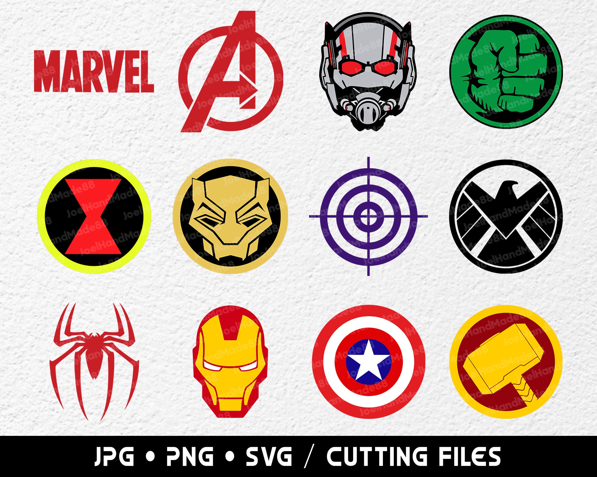 Download Avengers Superhero Logo Svg Bundle Iron Man Spider-Man | Etsy