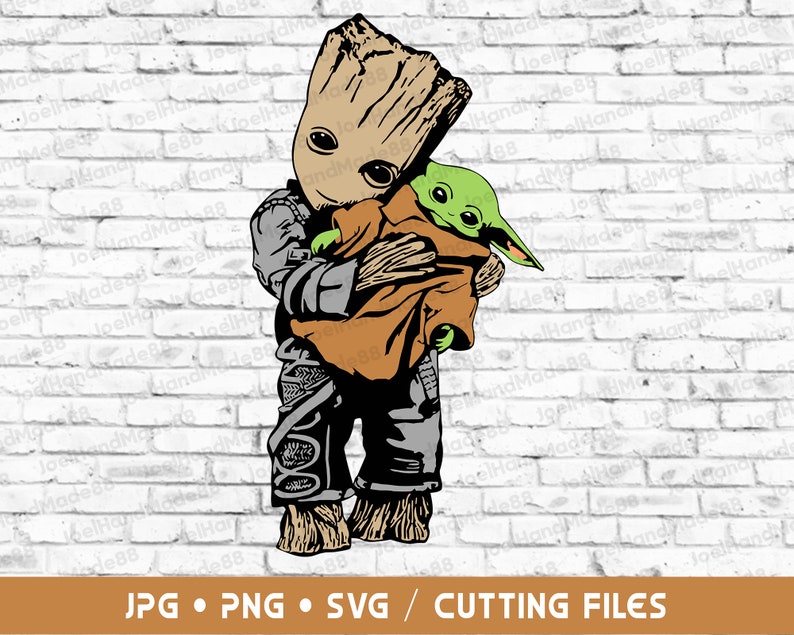 Download Baby Groot Hug Baby Yoda Svg Baby Groot Svg Baby Yoda Svg ...