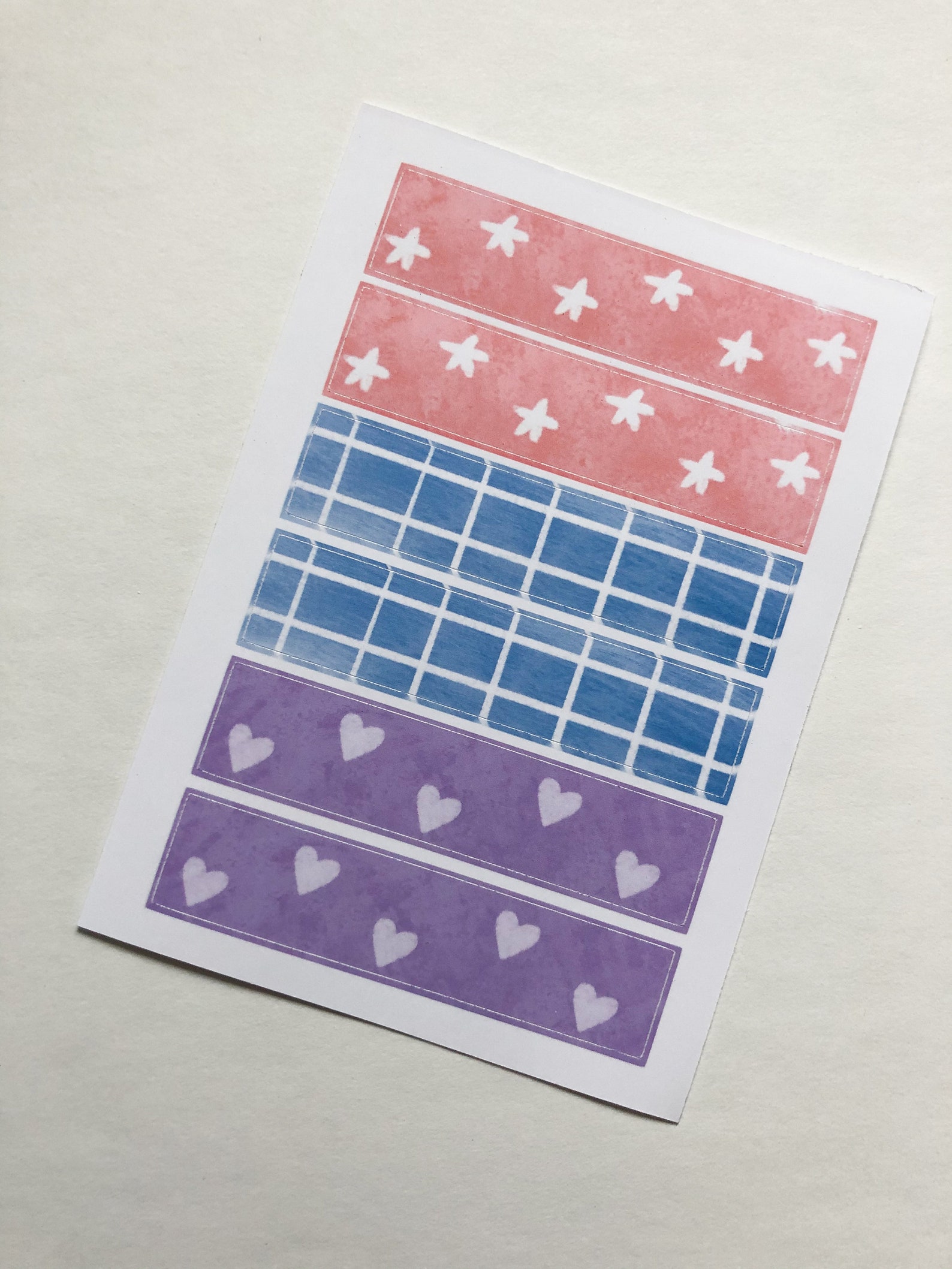 Washi Tape Sticker Sheet Washi Tape Samples Washi Strip Etsy