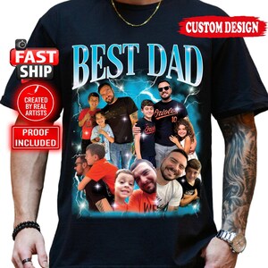 Custom Bootleg Shirt for Dad, Custom Father's Day Gift, Bootleg Best Dad, Bootleg Rap Daddy Tee, Custom Photo Dad Shirt, Best Dad Ever Shirt