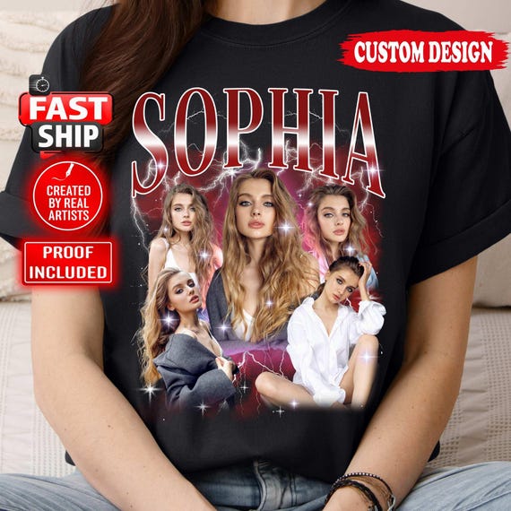 Comfort Colors Custom Bootleg Shirt, Custom Bootleg Rap Tee, Custom Photo T-Shirt, Custom Your Own Shirts, Face Birthday, Bachelorette Party
