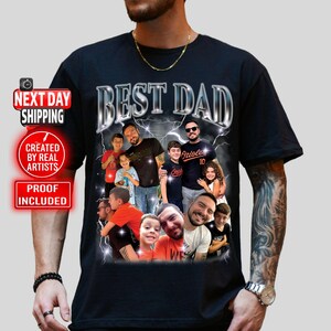 Custom Bootleg Shirt for Dad, Custom Father&#39;s Day Gift, Bootleg Best Dad, Bootleg Rap Daddy Tee, Custom Photo Dad Shirt, Best Dad Ever Shirt