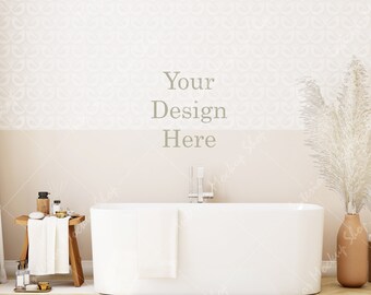 Download Bathroom Wall Mockup Etsy