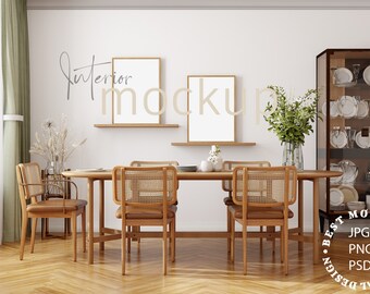 Scandinavian frame mockup DIN A ratio, frame mockup for digital art interior mockup design dining room mockup