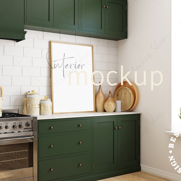 Kitchen interior frame mockup