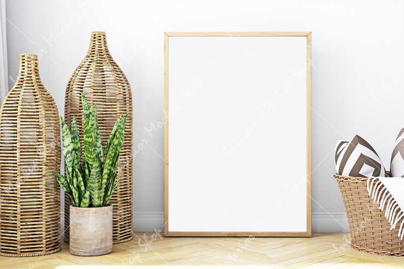Simple Frame Mock Up Frame For Poster Frame Mockup Room Stock Photography Product Mockup Minimalist Digital Frame Wood Frame Mock Up