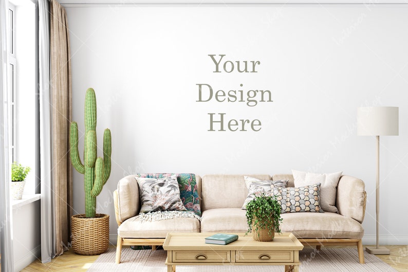 Blank Wall Empty Wall Mockup Minimalist Mockup Style Etsy