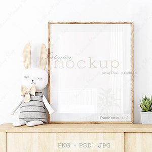 Kids frame mock up, Interior mock up, Boho style,  Digital files PSD, JPG, PNG