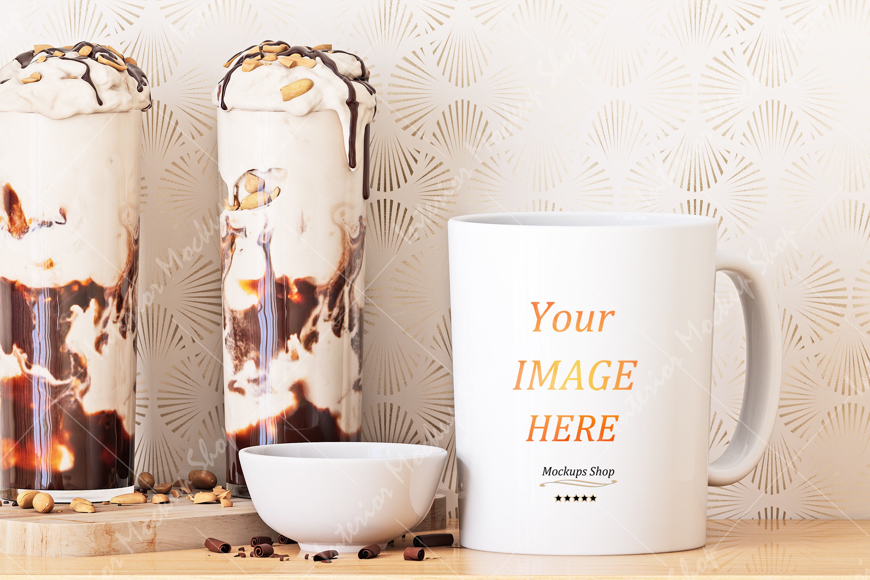 Download Blank White Coffee Glass Cup Mockup Styled Stock Photography | Etsy