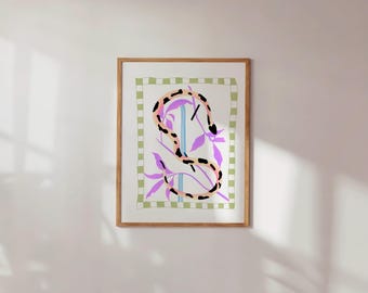 Impressão de arte de cobra