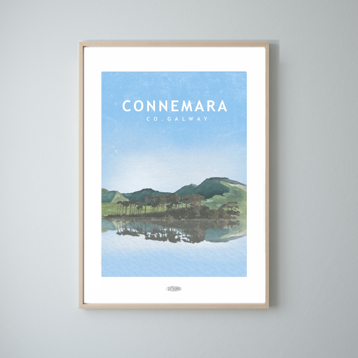 Galway Travel Poster Connemara Print Irish Landscape Prints Etsy
