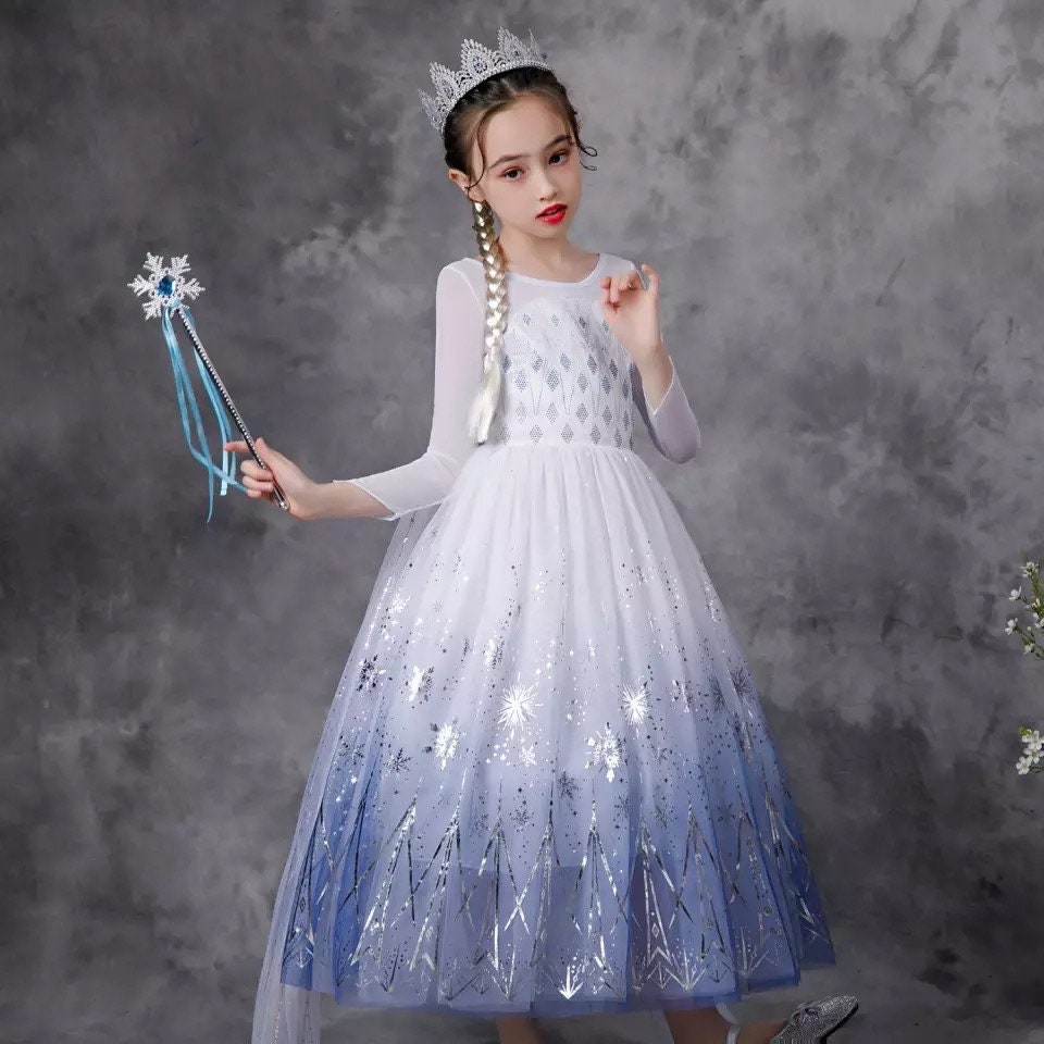 Kids Girls Sz 4T Lilac Lace Princess Ana Elsa Dress Frozen Beautiful Clothing 