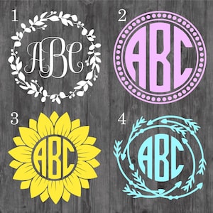 Monogram Decal | Monogram Car Decal | Monogram Yeti Decal | Monogram Laptop Decal