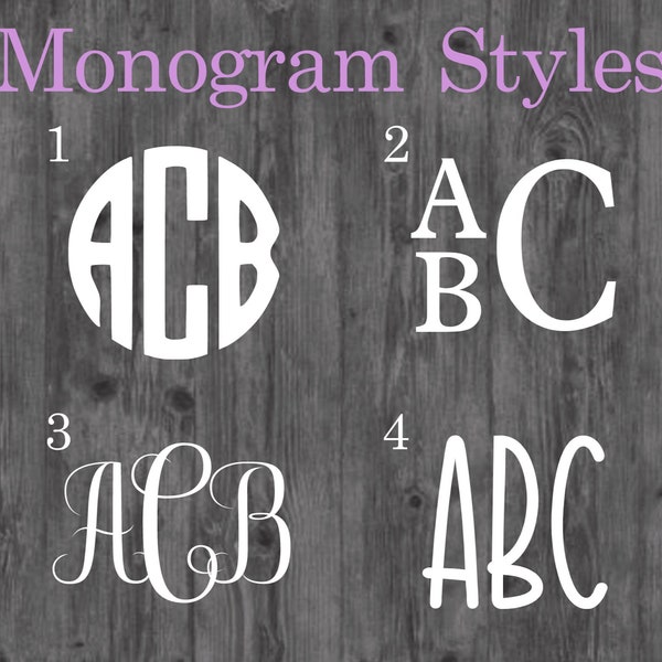 Custom Monogram Decal | Monogram Car Decal | Monogram Yeti Decal | Monogram Laptop Decal