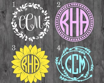 Download Monogram Car Decal Etsy