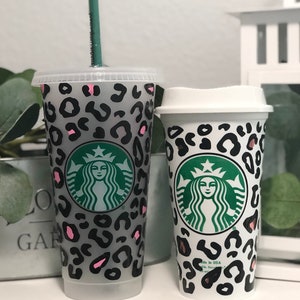 Cheetah Starbucks Cold Cup | Cheetah Starbucks Hot Cup | Custom Starbucks Cup | Reusable Starbucks Cup | Does NOT come with Name