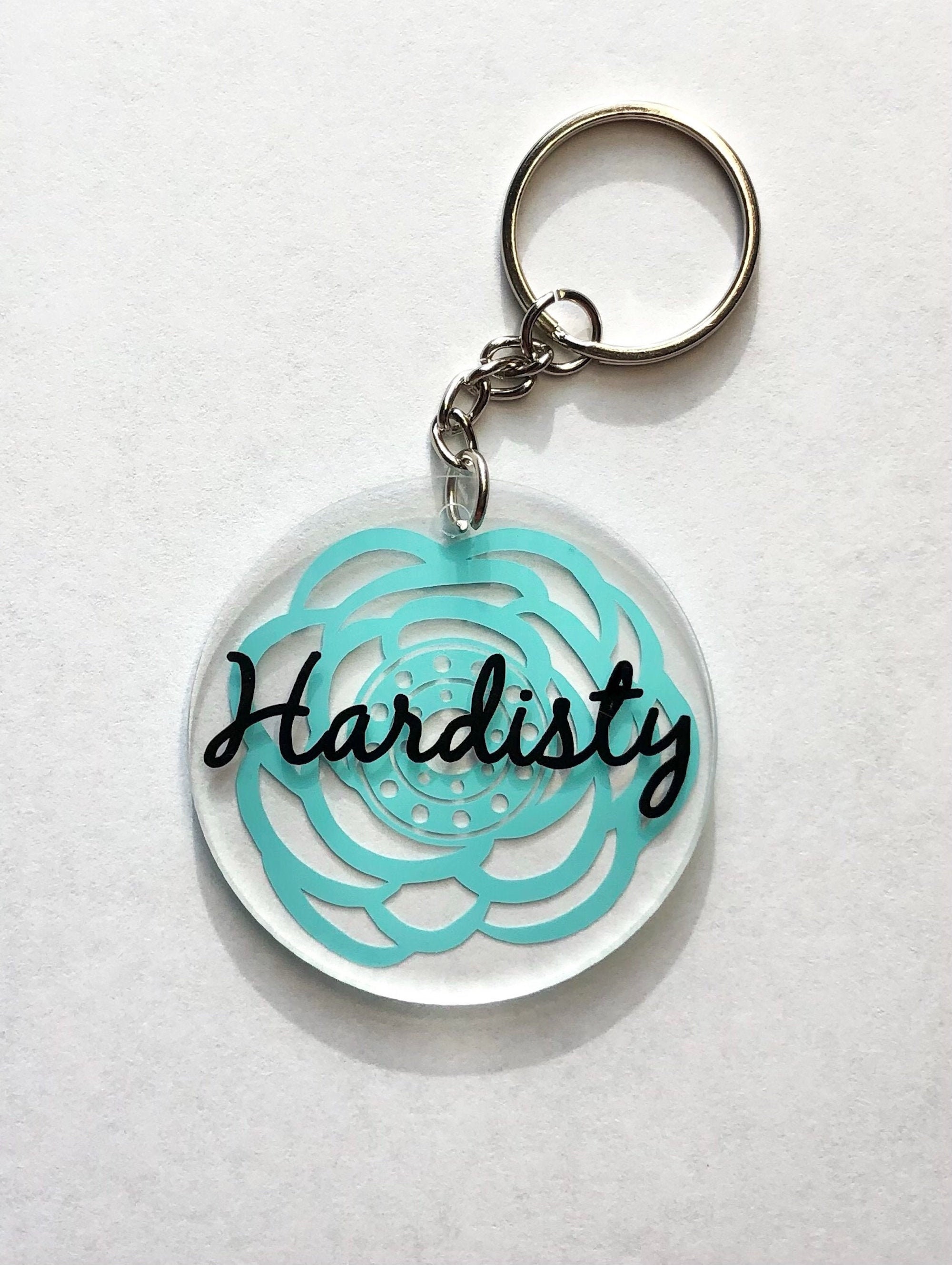 custom floral vinyl keychains acrylic keychain etsy