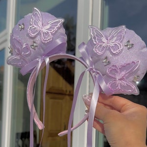 Orchid Butterfly Coquette Mouse Ears image 1