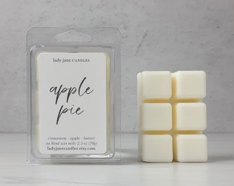 Apple Pie Wax Melts | Highly Scented | Strong Fragrance Bakery Warm Cinnamon Fall Winter Scent Tart Soy | Gift for Her | Stocking Stuffer
