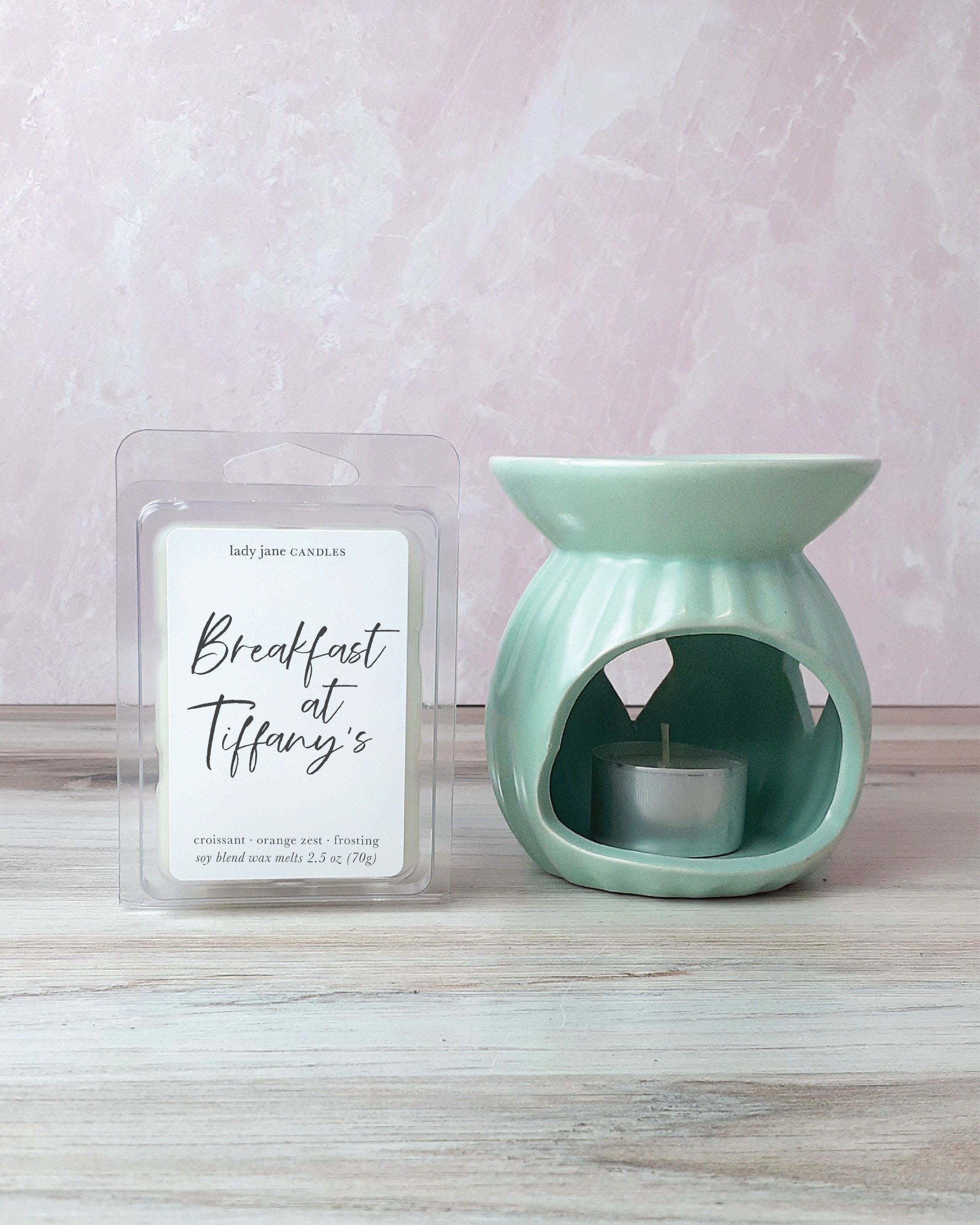 Small Wax Burner, Ceramic Mini Wax Melt Warmer, Green, Blue, Pink