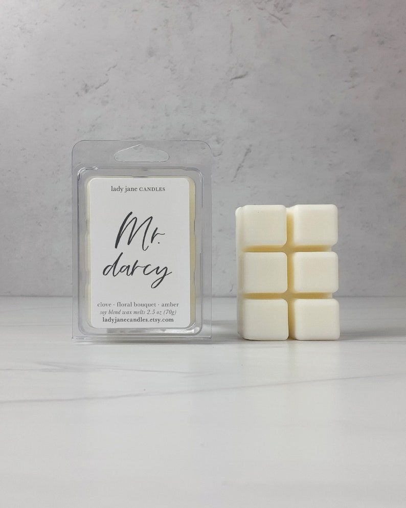 Mr. Darcy Wax Melts Highly Scented Wax Melt Bar Summer Storm Strong Extra Fragrance Refined Neutral Fresh Scent Wax Tart Soy Blend image 4