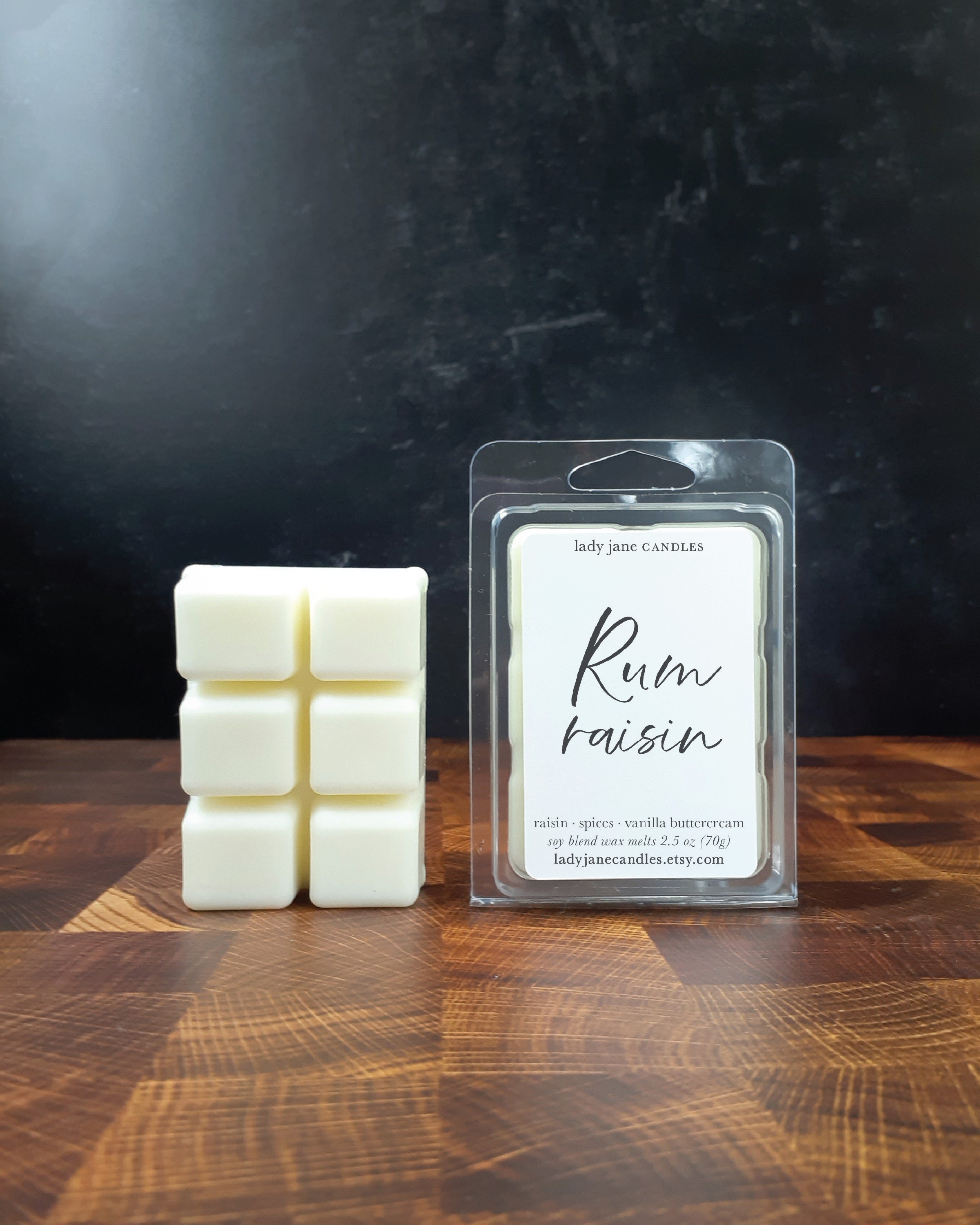 Rum Raisin Wax Melts Highly Scented Wax Melt Bar Strong 