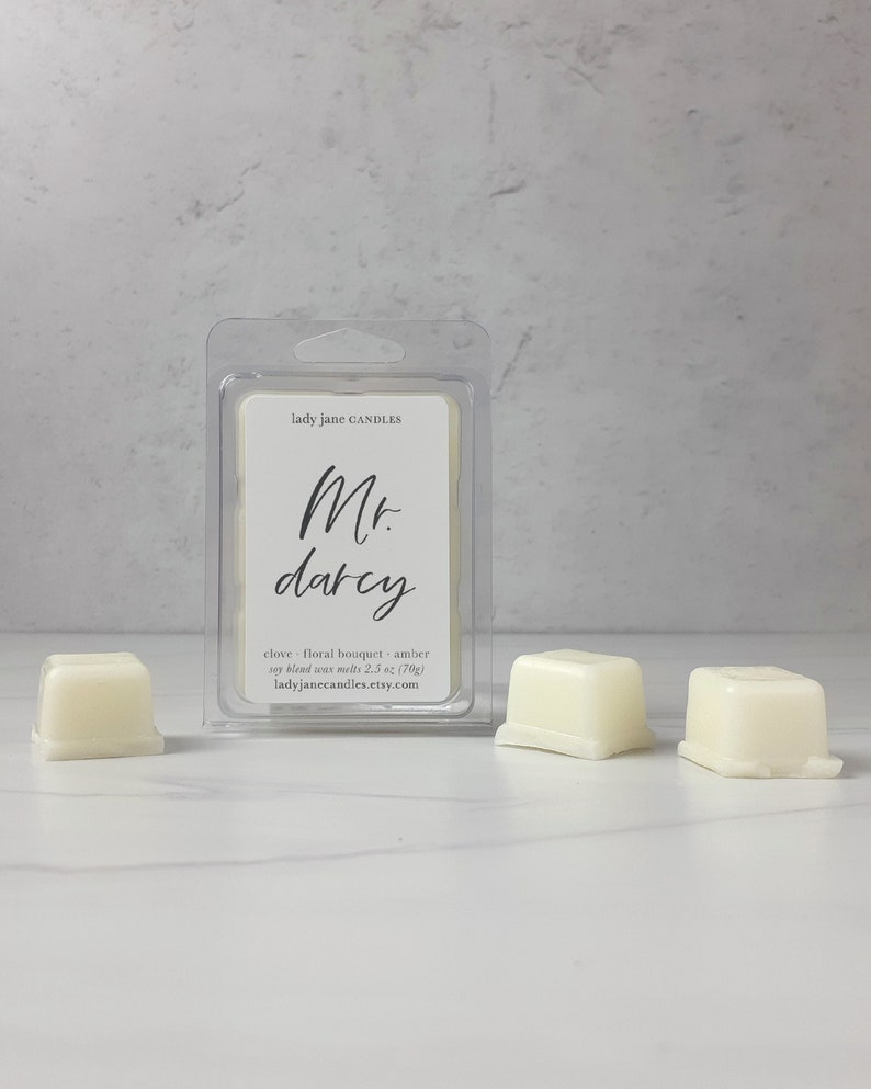 Mr. Darcy Wax Melts Highly Scented Wax Melt Bar Summer Storm Strong Extra Fragrance Refined Neutral Fresh Scent Wax Tart Soy Blend image 3