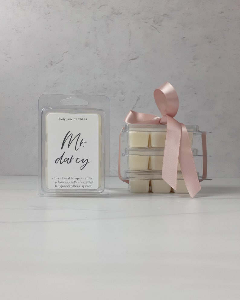 Mr. Darcy Wax Melts Highly Scented Wax Melt Bar Summer Storm Strong Extra Fragrance Refined Neutral Fresh Scent Wax Tart Soy Blend image 5