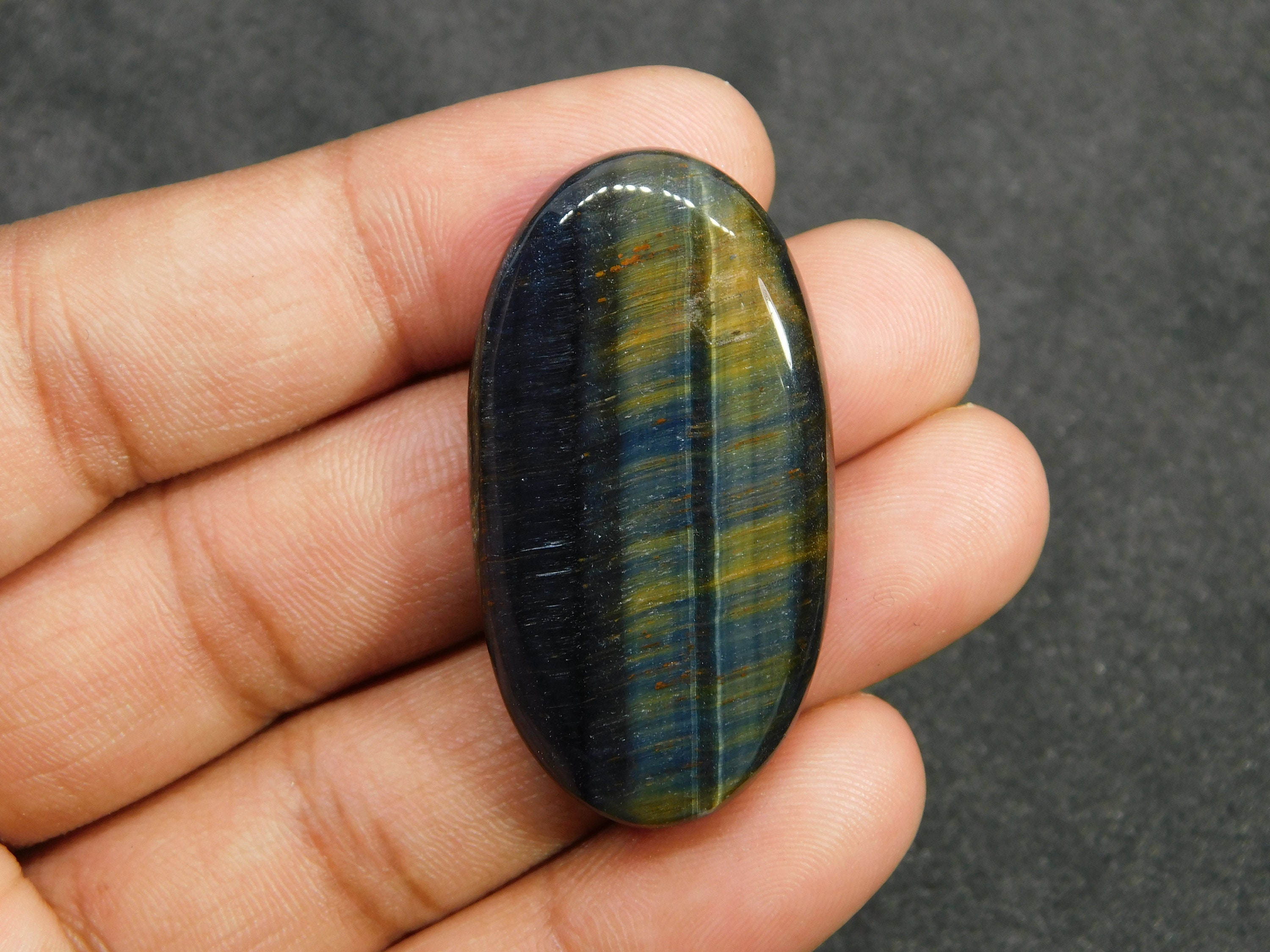 Blue Tiger Eye Cabochon Jewelry Making Semi Precious Natural Tiger