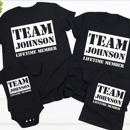 Team-last Name-shirtcustom Family Shirtfamily Reunion - Etsy