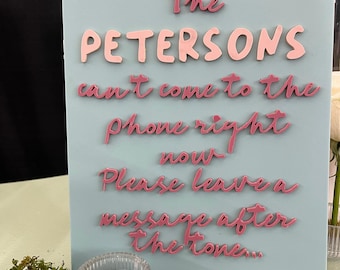 Letrero de libro de visitas con audio de acrílico personalizado: letrero de boda personalizado, dimensional, decoración moderna para ceremonias y recepciones, La Dolce Vita