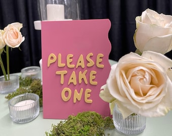 Letrero de acrílico personalizado para regalos de boda - Letrero de boda personalizado - Dimensional - Decoración moderna para ceremonias y recepciones - La Dolce Vita