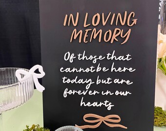 Letrero de acrílico personalizado para mesa de recuerdos - Letrero de boda personalizado - Dimensional - Decoración moderna para ceremonias y recepciones - We Tied The Knot