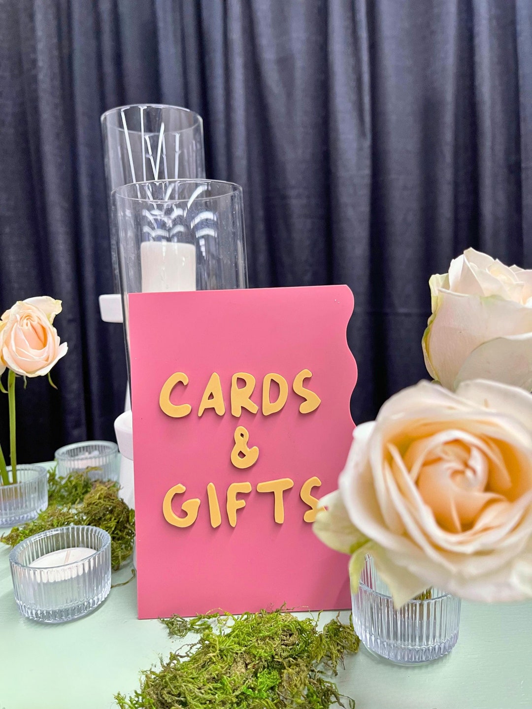 Custom Acrylic Cards + Gifts Sign Personalized Wedding Signage