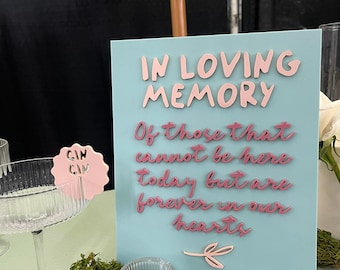 Letrero de acrílico personalizado para mesa de recuerdos - Letrero de boda personalizado - Dimensional - Decoración moderna para ceremonias y recepciones - La Dolce Vita