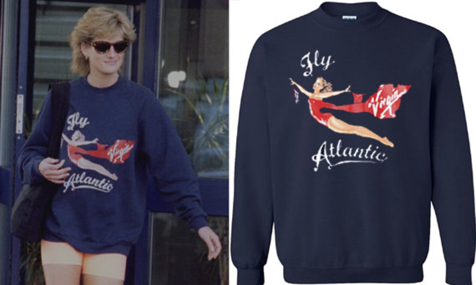 princess diana fly atlantic sweatshirt