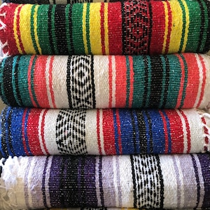 Mexican Blanket Yoga, Beach, Camping and Picnic Throw image 1