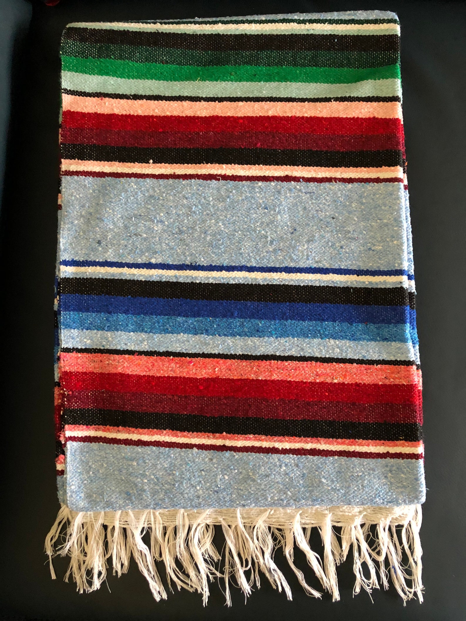 100 Cotton Blanket Handwoven in Mexico Etsy
