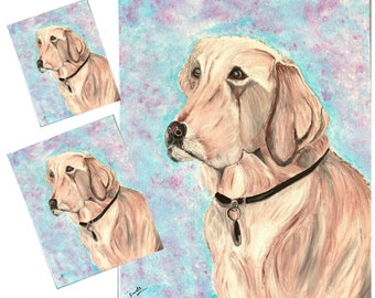 Adorable Golden Retriever, Cuteness overloaded , Beautiful Acrylic Painting ,Pet lovers, Gift for Kids,Wall Art, Ideal for Kids Room/Lounge