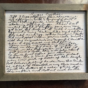 Custom handwritten keepsake sign