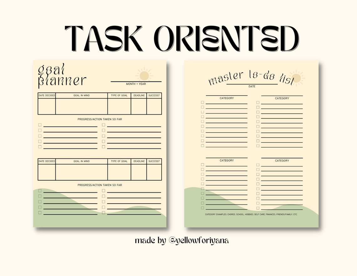 Printable Organization Templates - Etsy