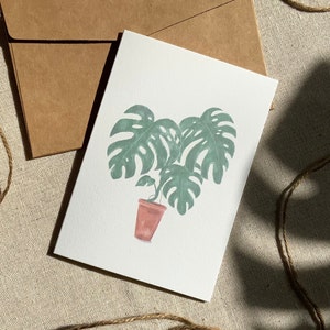 Plantes botaniques d'intérieur Monstera Cartes de vœux
