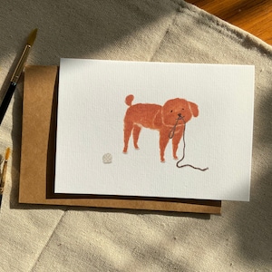 Happy dog Greeting Cards