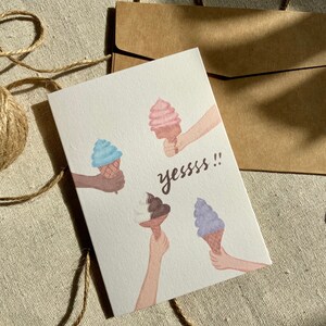 Glaces d'été Cartes de voeux