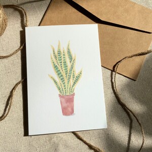 Plante botanique serpent Cartes de voeux plantes d'intérieur