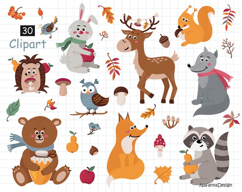Download Woodland nursery Bear svg Woodland Animals clipart Forest ...