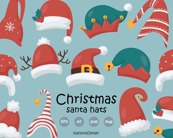 Download Santa Hat Clipart Elf Svg Gnome Hat Clipart Santa Hat Svg Etsy